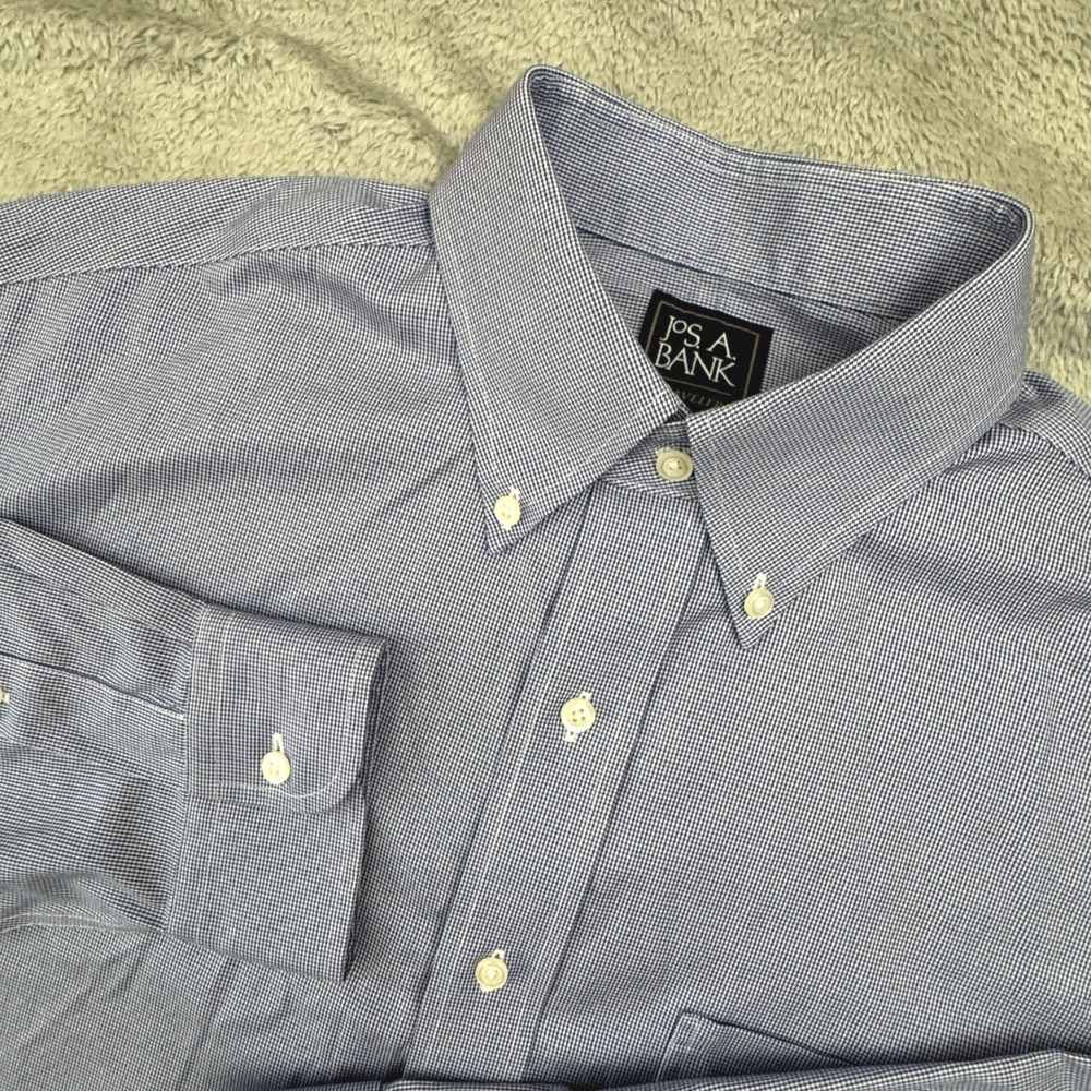 Jos. A.‎ Bank Traveller Shirt Men's Size 15.5 Medium Long Sleeve Button Front